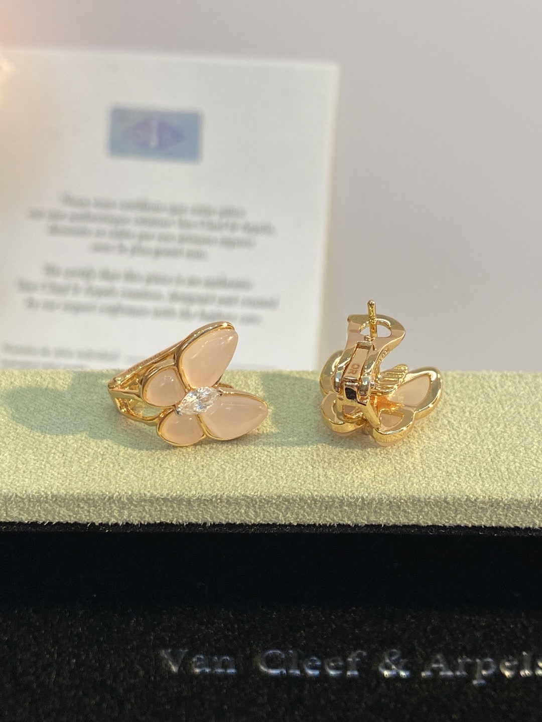 Van Cleef & Arpels Alhambra Butterfly Earrings and Necklace Set